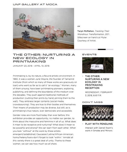 "The Other" MOCA website feature